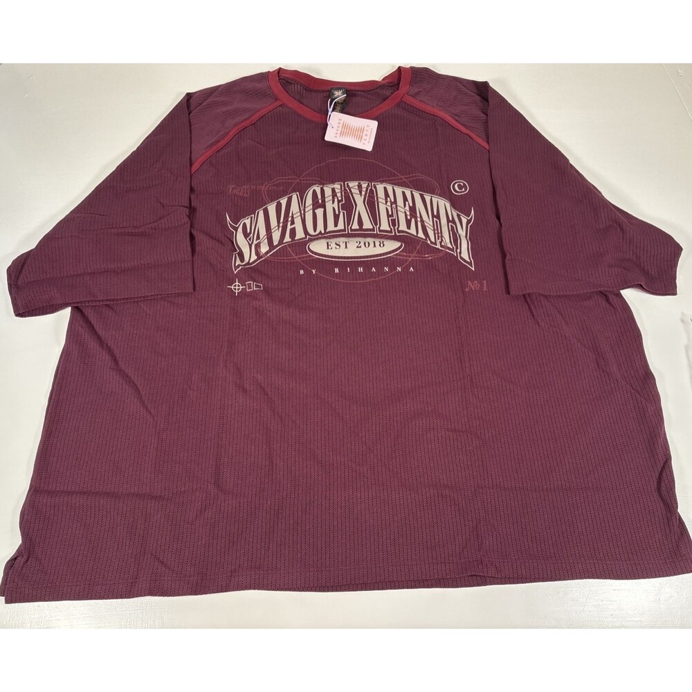 Savage X Fenty Sleepwear Synth Mesh Sleep Tee Size 4X